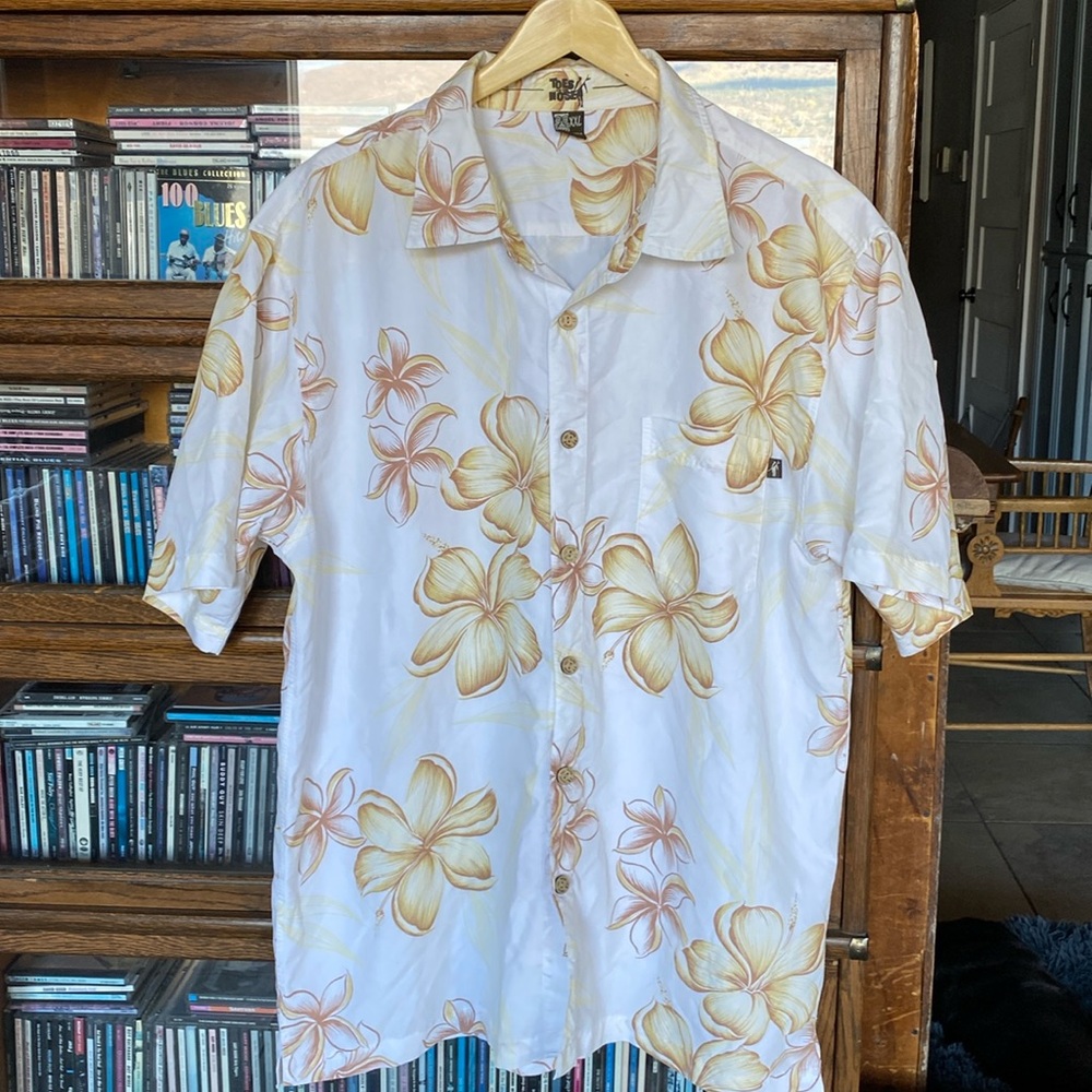 TOES ON THE NOSE Hawaiian Shirt White Background Size XXL